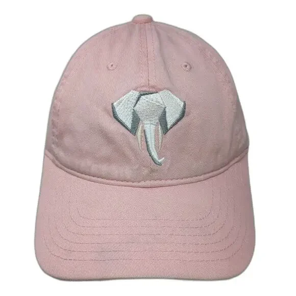 ChokLids Baseball Cap Pink OSFM Elephant Head Embroidery Adjustable Strap Hat