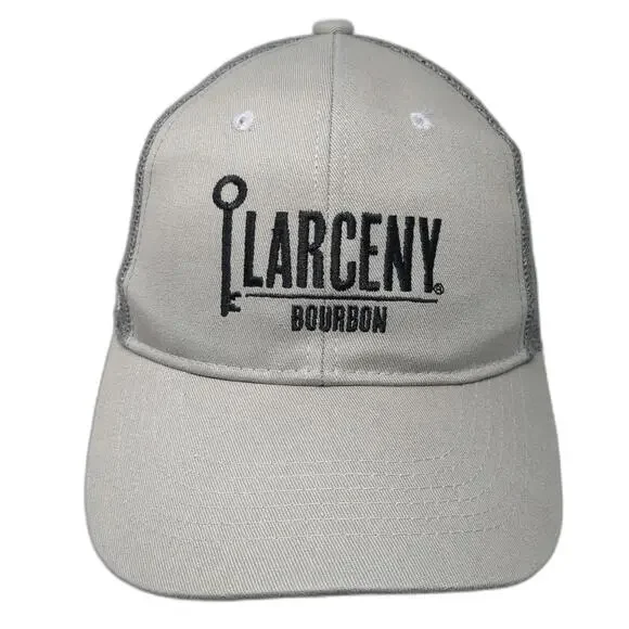 Larceny Bourbon Gray One Size Trucker Hat John E Fitzgerald Mesh Snapback Logo
