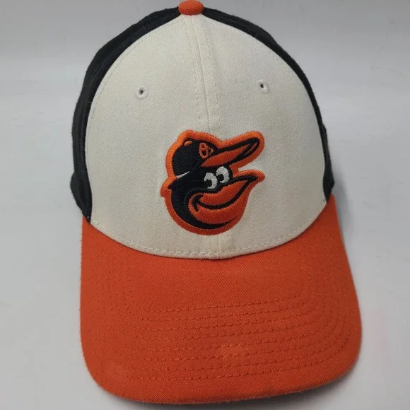 Baltimore Orioles Hat Fitted‎ M-L New Era 39Thirty White Orange Black MLB Men