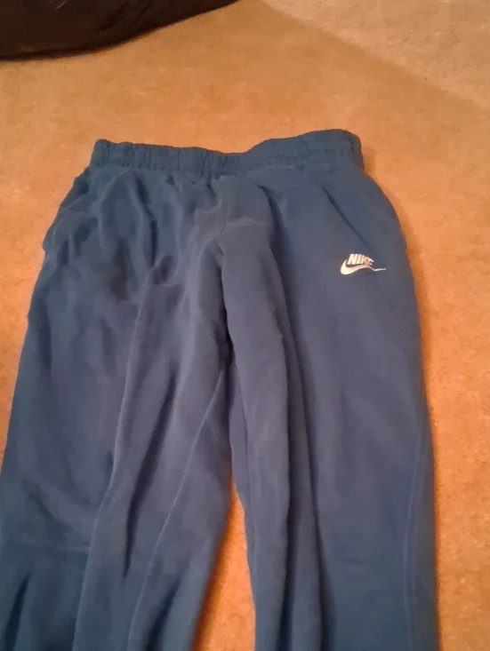 Nike Kids Dark Blue Jogger Sweatpants with White Swoosh