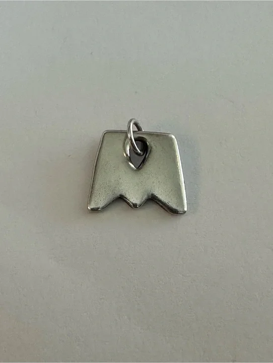 Retired James Avery Initial M Charm Pendant - Uncut Loop