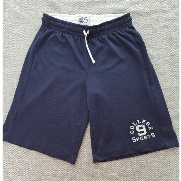 The Childrens Place Boys Navy Blue Mesh Athletic Shorts College 9 Sports Size M