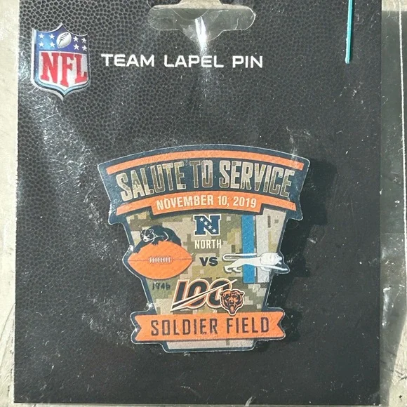 NFL Salute to Service Soldier‎ Field Pin - Blue and Orange