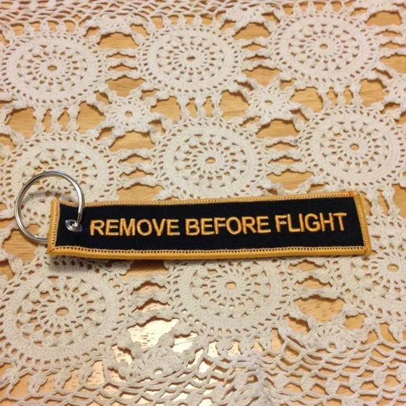 Fabric keychain - fast car humor