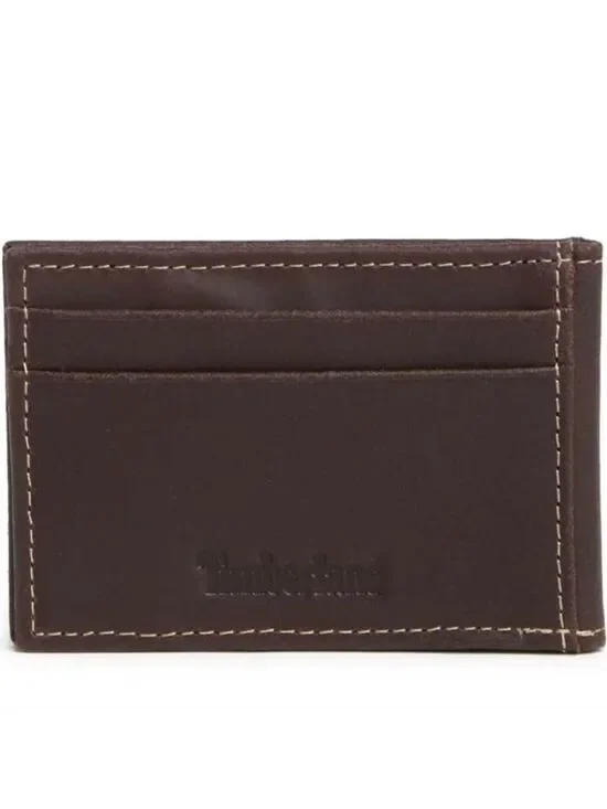 Timberland leather flip clip wallet