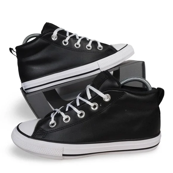 Converse‎ Chuck Taylor All Star Street Youth 2 Black Leather Sneakers 663835C 2