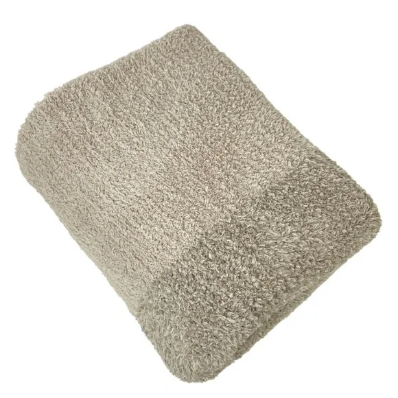 BAREFOOT DREAMS Luxe Heathered Stripe Throw Blanket NEW Tan CozyChic