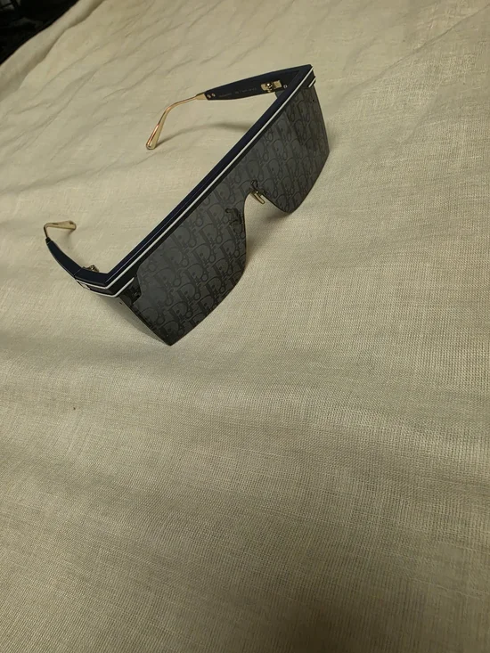 Dior Men’s Navy Logo Shield Sunglasses