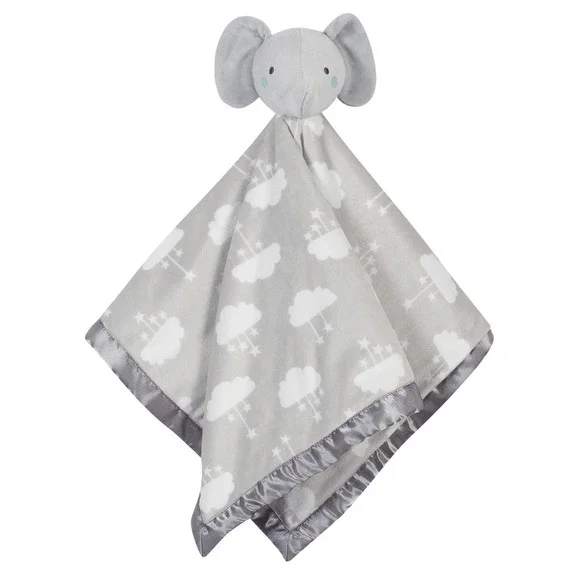 Parent's Choice XL‎ 24x24 Lovey Security Blanket Elephant Cloud Star Satin Trim
