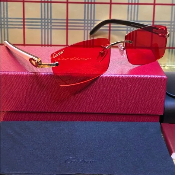 Cartier Unisex Buffalo Horn Sunglasses
