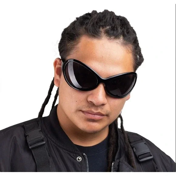 Dark Black Lens Sunglasses Hip Hop Cholo Gangs Fashion Trendy Modern Men's Style