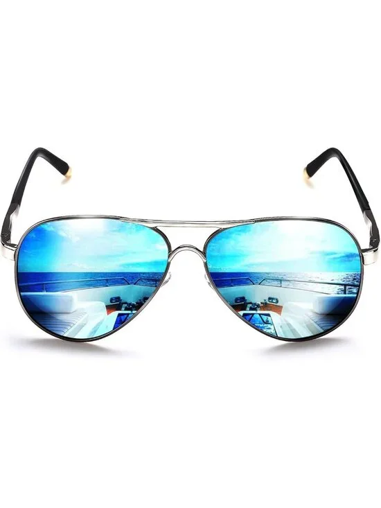 Polarized Aviator Sunglasses for Men & Women | UV400 Protection, Adjustable Nose