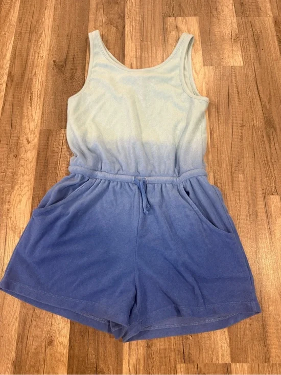 Kids Ombre Blue Tank Romper