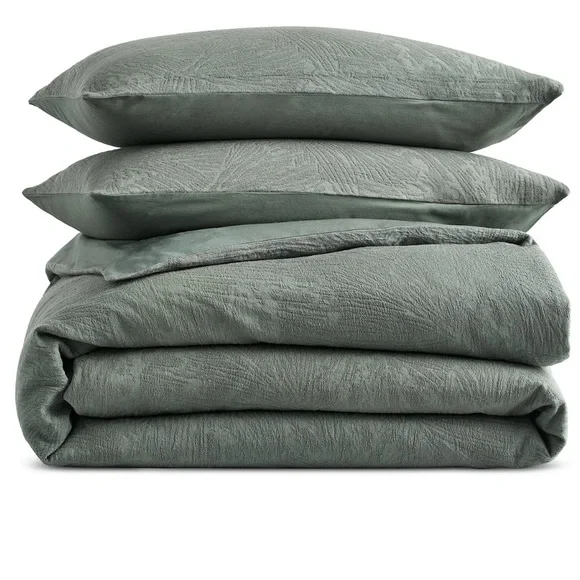 Soft Washed Sage Green Duvet Cover Set - Home Bedding