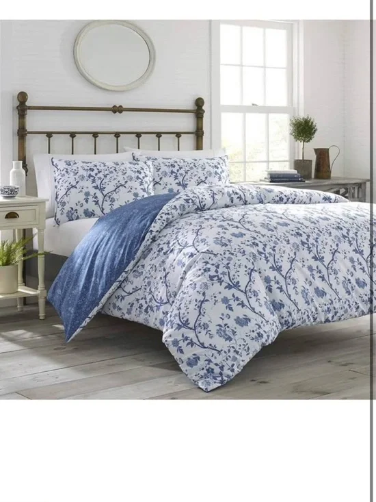 Laura Ashley Home - Twin Duvet Cover Set, Reversible Cotton Bedding