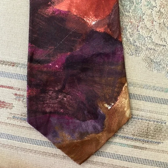 FINAL MARKDOWN Jordache watercolor print tie