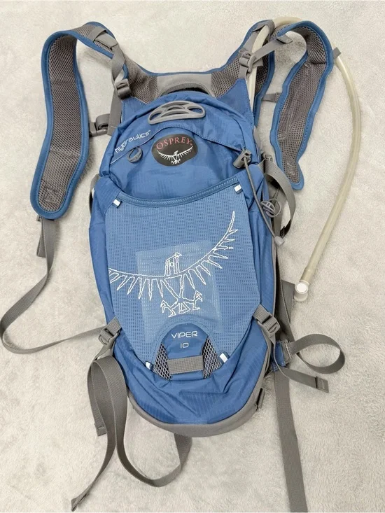 Osprey Viper 10 Hydration Backpack Blue Gray w/ Hydration Bladder