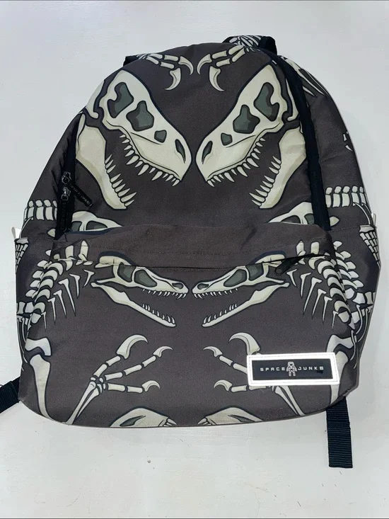 Space Junk skeleton dinosaurs book bag