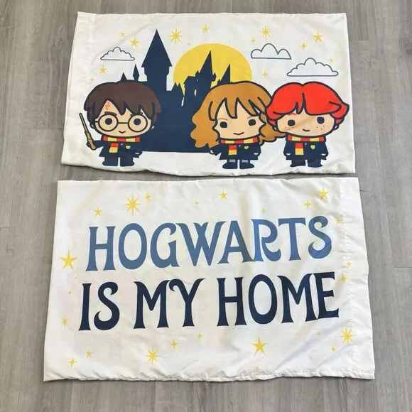 Harry Potter Pillow Cases Hogworts Is My Home Lot of 2 Standard Size 30