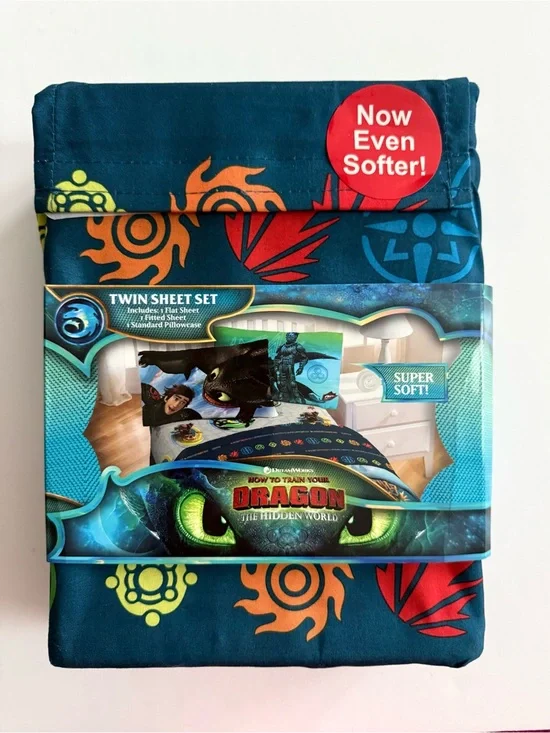 DreamWorks How to train your Dragon Twin Sheet set, NEW
