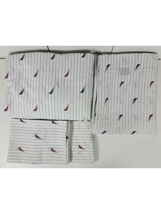 Nautica Boat & Stripes Bedsheet Set Full Size