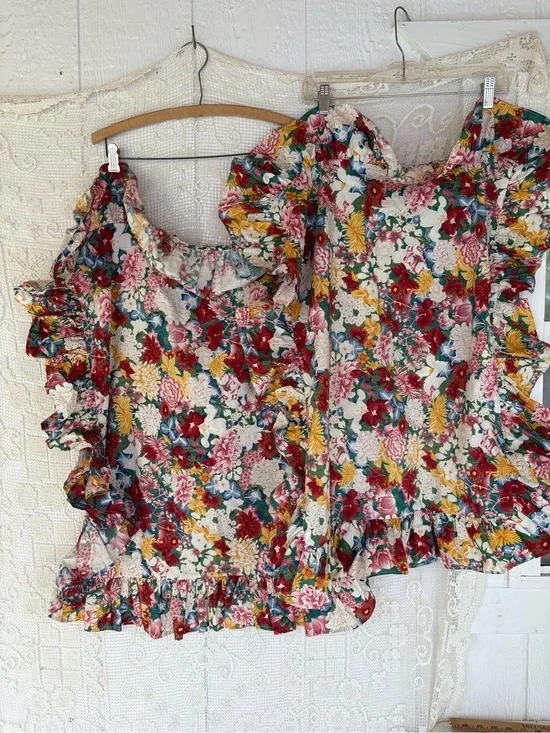 Vintage Ralph Lauren Pillow Shams set of 2 Thousand Flowers