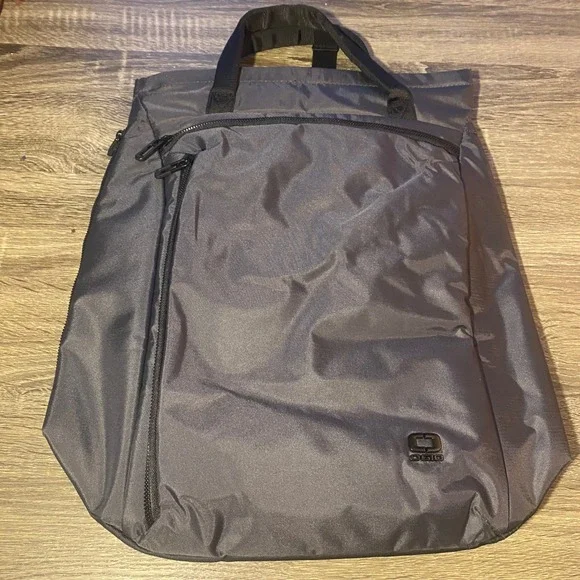 OGIO Convertible‎ Backpack Tote Bag Gray Nylon Laptop Sleeve Commuter