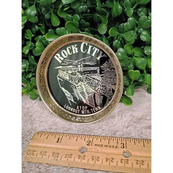Vtg Rock City Lookout Mountain Tennessee‎ Souvenir Travel Coaster Trinket Dish