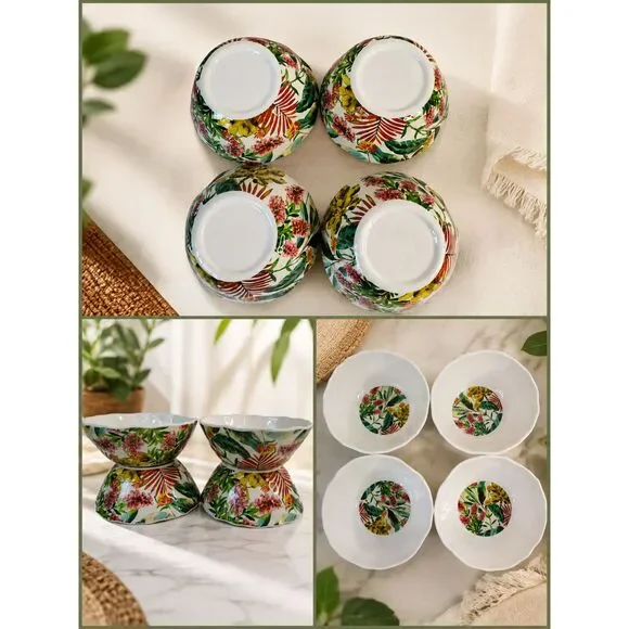 Set of 4 Coventry Melamine Salad Bowls 6.5
