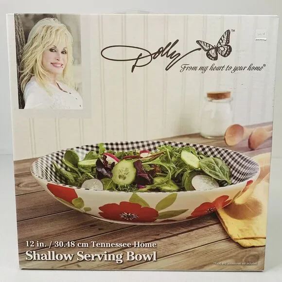 Dolly Parton Tennessee Home‎ Shallow Serving Bowl 12