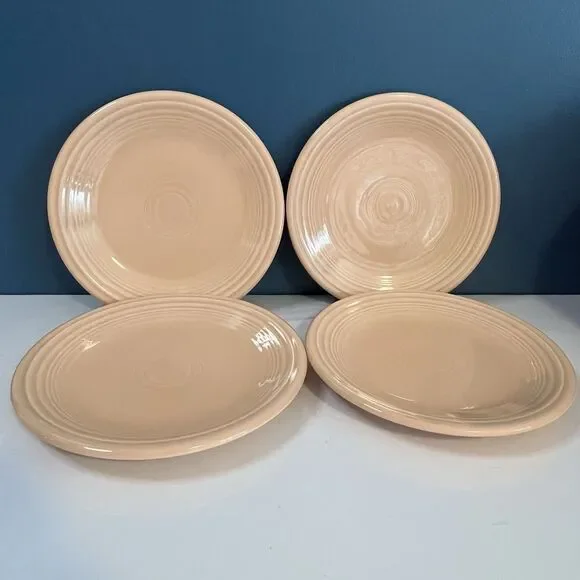 Fiestaware Apricot Salad Dessert Plates Set Of 4 Fiesta 7.25” 1st Quality EUC