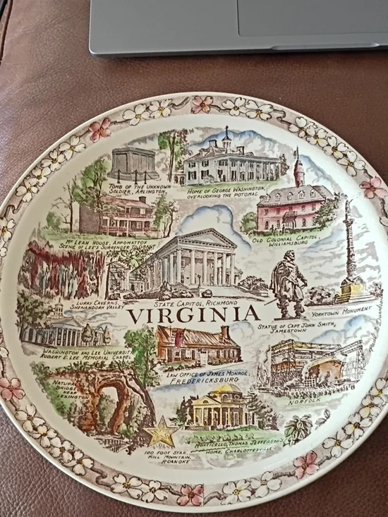 Virginia Vintage Vernon Kilns Plate