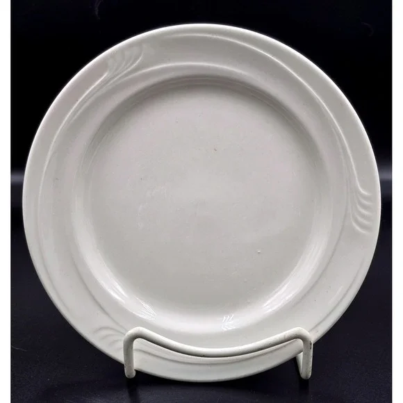 Oneida Espree 9904A White Dinner Plate Elegant Swirl Rim‎ Vintage Hospitality