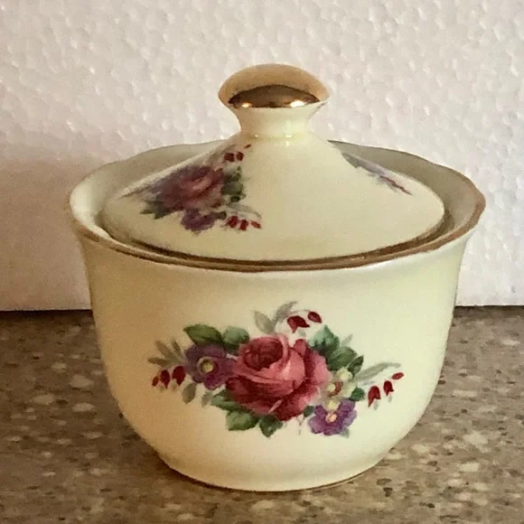 Antique Royal Stuart Sugar Bowl with Lid Fine Bone China, England