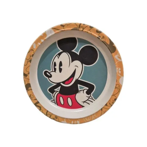 Vintage Collectible Disney Plate 8” Dishwasher Safe Mickey Dancing