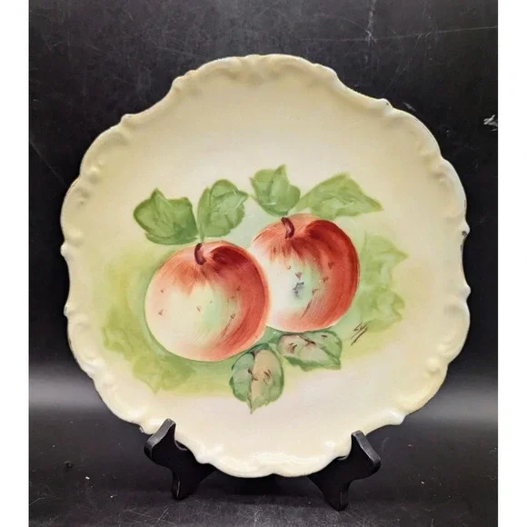 Lovely Antique Limoges LDBC Flambeau France Wall Plate Signed Hand Painted c1890