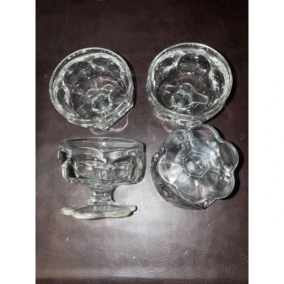 Vintage‎ Ice Cream Sundae Dishes Rate Scalloped Footed Bottom Beautiful