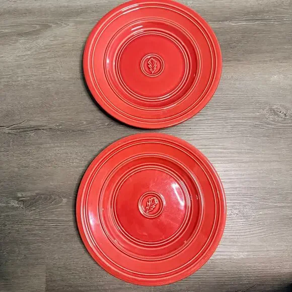 Set of 2 Dansk Craftmark Portugal Poppy Red Dinner Plate, 12
