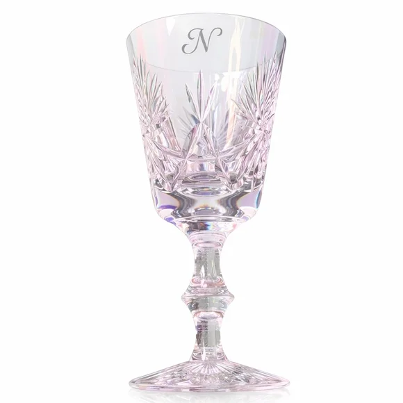 EDINBURGH CRYSTAL STAR OF EDINBURGH CLARET WINE GLASS MONOGRAM 