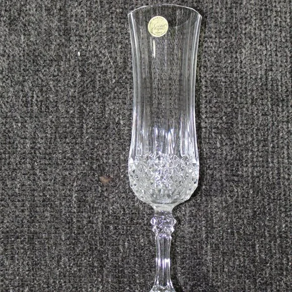 Set of 4 Cristol d'Arques 24% Leaded Crystal 8”Champagne Flutes