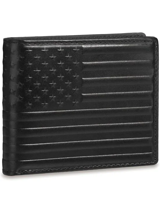 Men's RFID Blocking Bifold Wallet - Full Grain Leather, 2 ID Windows, 13 Card