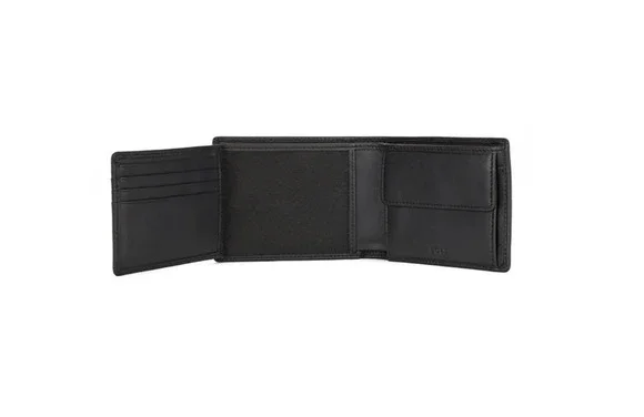 Hugo Boss BOSS Arezzo Black Leather Men's Wallet Bifold Trifold w/ Gift Box