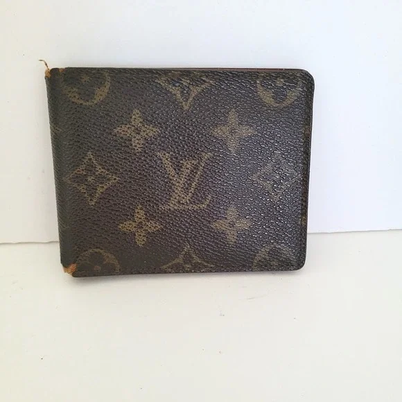 Louis Vuitton Monogram‎ Bifold Wallet with ID Window Brown Canvas Vintage