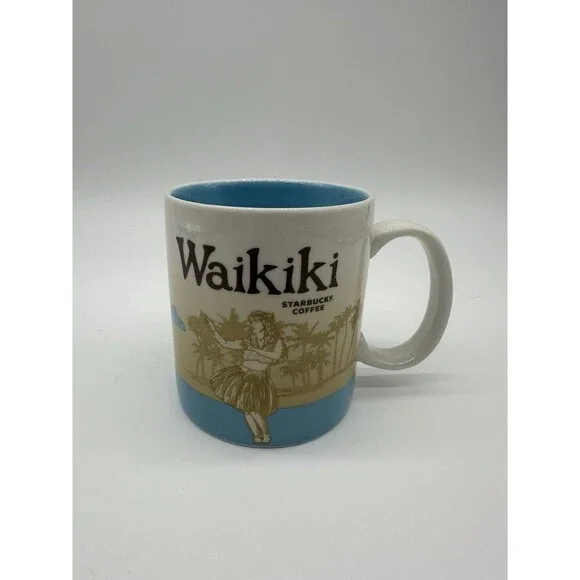 NWOT Starbucks 2011 Collector's Series Global Icon Waikiki Ceramic Mug 16oz