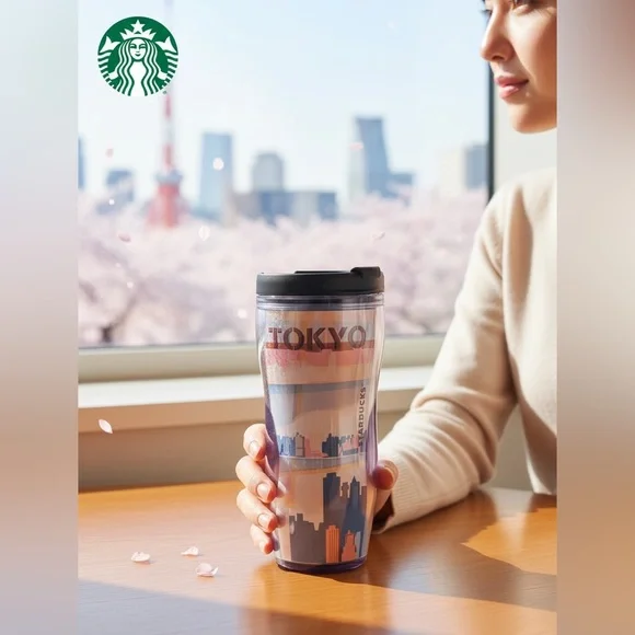 Starbucks Tokyo City Collection Tumbler 2012 Japan Skyline Travel Mug 12oz‎