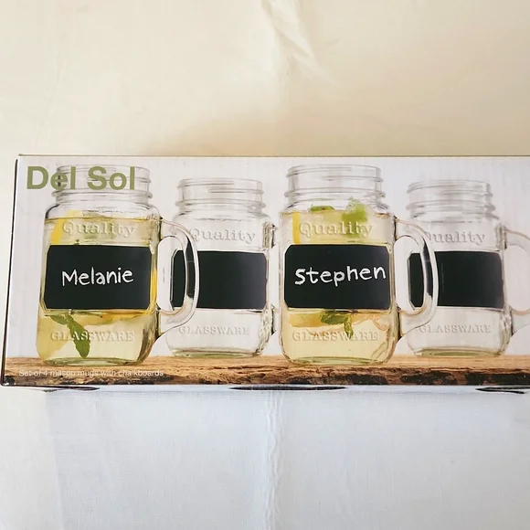 Del Sol Set of 4 Mason Mugs