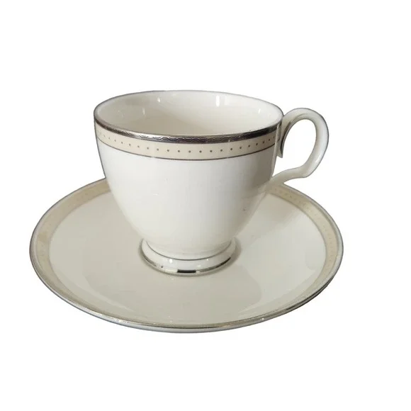 Tea‎ Cup & Saucer Set Cameroon Sand By Noritake Porcelain Dinnerware