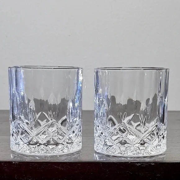 Royal Crystal Rock Opera Old Fashioned Whiskey Glasses‎ Set of 2