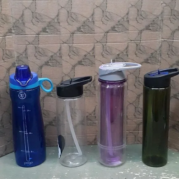 4 pc camelbak water‎ bottle flip top gym  bottles