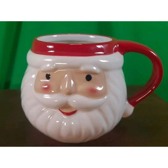 Santa‎ Claus Rosie Cheeks Face Figural Mug 17oz Target Wondershop Christmas 2024